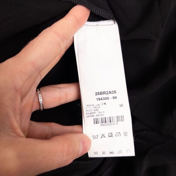 Brognano Strapless Black Lace Mini Dress Double Bow Party Dress Size 2 - Picture 9 of 9